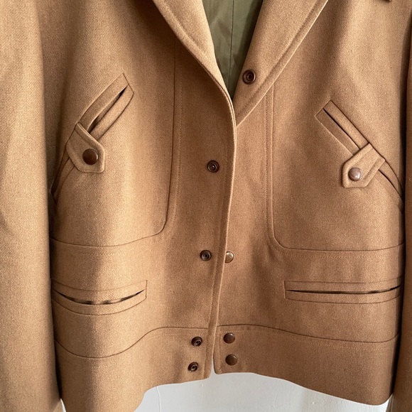 VINTAGE 70’s European Craft Tan Coat - Picture 5 of 10